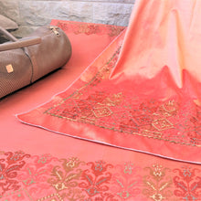 Load image into Gallery viewer, made in jordan hand embroidered by refugees with palestinian embroidery and flower motifs, raw silk fabric and made in france dmc cotton balls and made in italy italian linen trim elegant different meditation prayer mat serenity mats diamond quilt carry bag detailed hand work and hand tailor made
