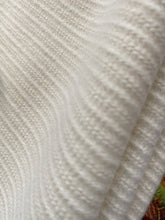 Load image into Gallery viewer, Ivory meditation blanket cover throw home meditate luxury wool acrylic fabric elegant warm cozy tweed lifestyle mindful and slow living hand tailored in Jordan by local artisans